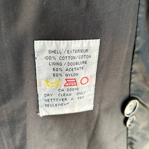 VINTAGE YVES SAINT LAURENT 90'S BLACK TRENCH COAT - Picture 11 of 13